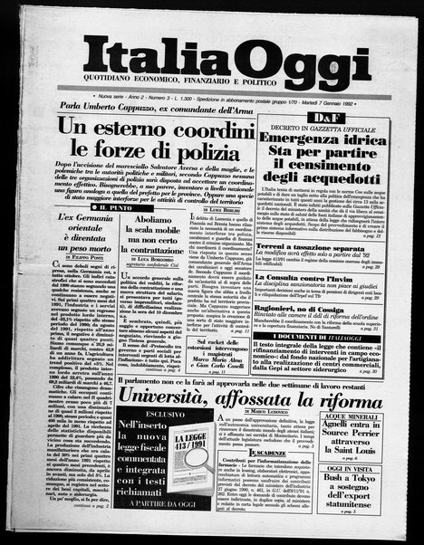 Italia oggi : quotidiano di economia finanza e politica